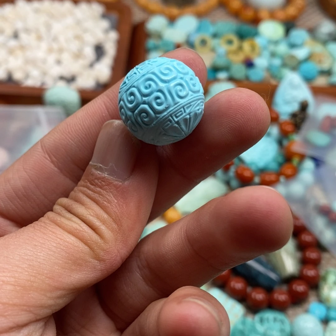 【闪购商品】绿松石718未镶嵌牛**饼绿松石