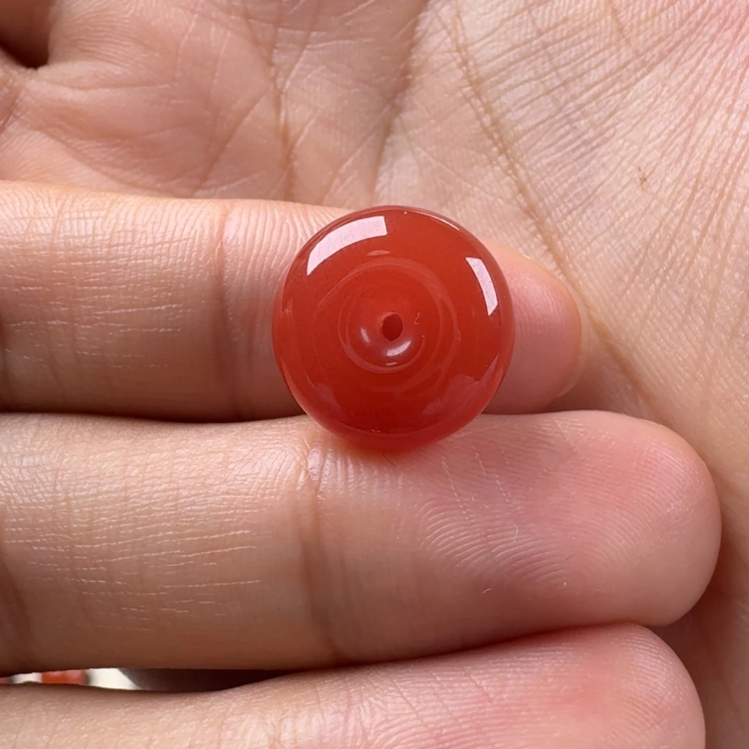 南红玛瑙未镶嵌平安扣13.9*6.7