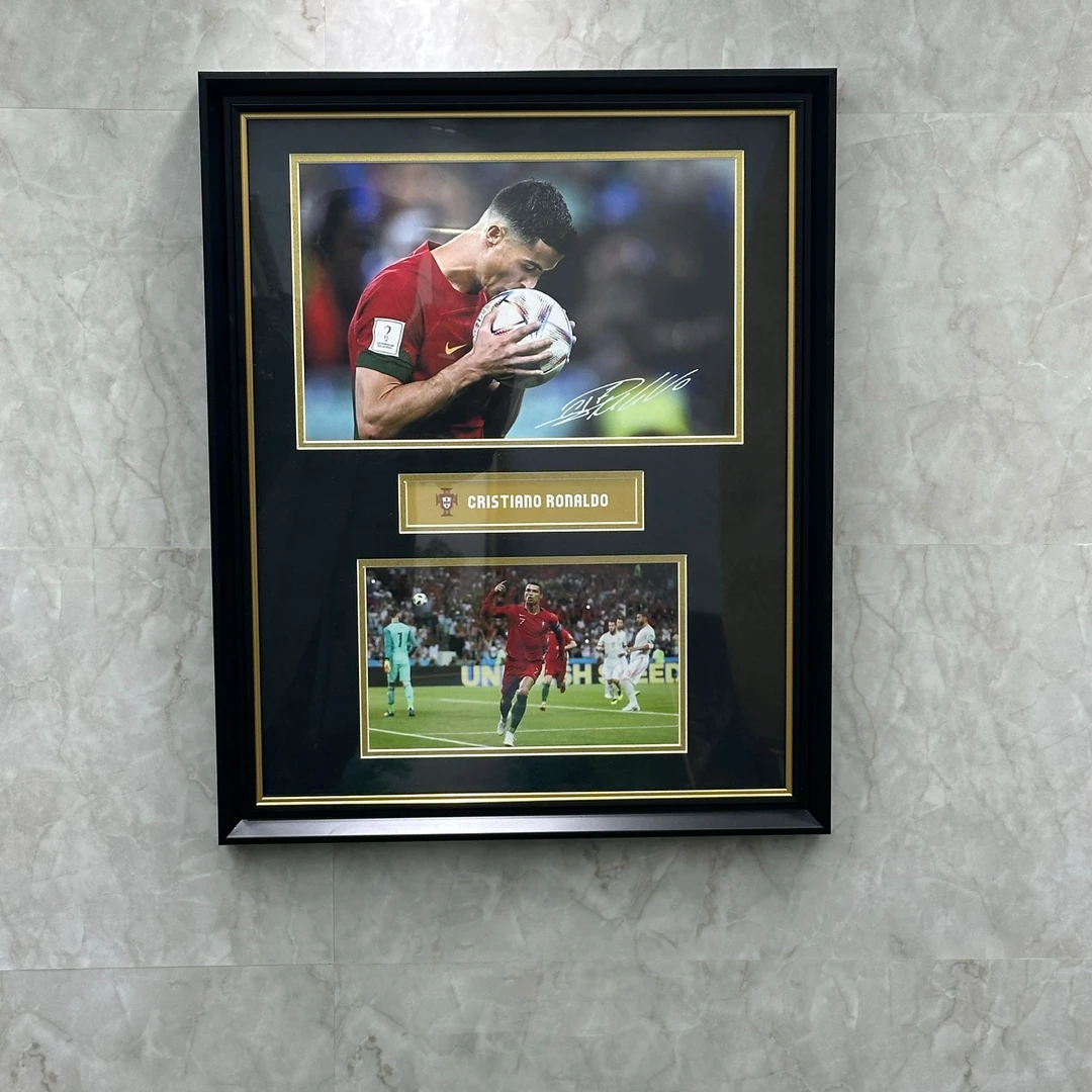 世界杯足球明星C罗经典装饰画梅西挂画卧室客厅沙发背景墙壁挂画