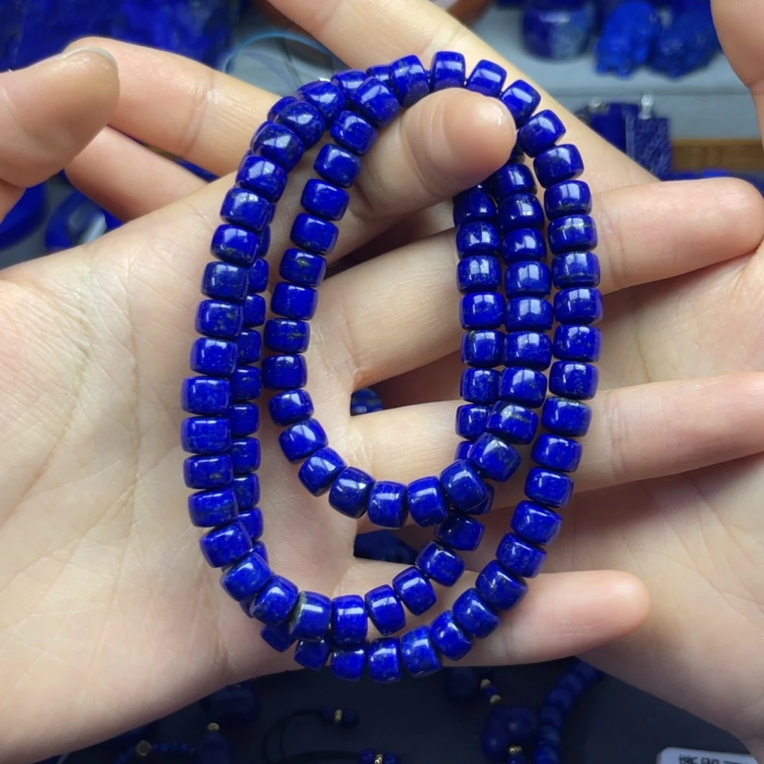 青金石未镶嵌7mm108直切项链