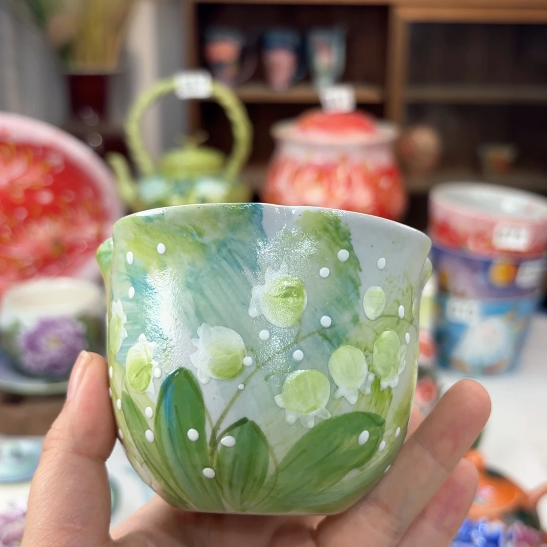 景德镇手绘高温釉下彩陶瓷茶具