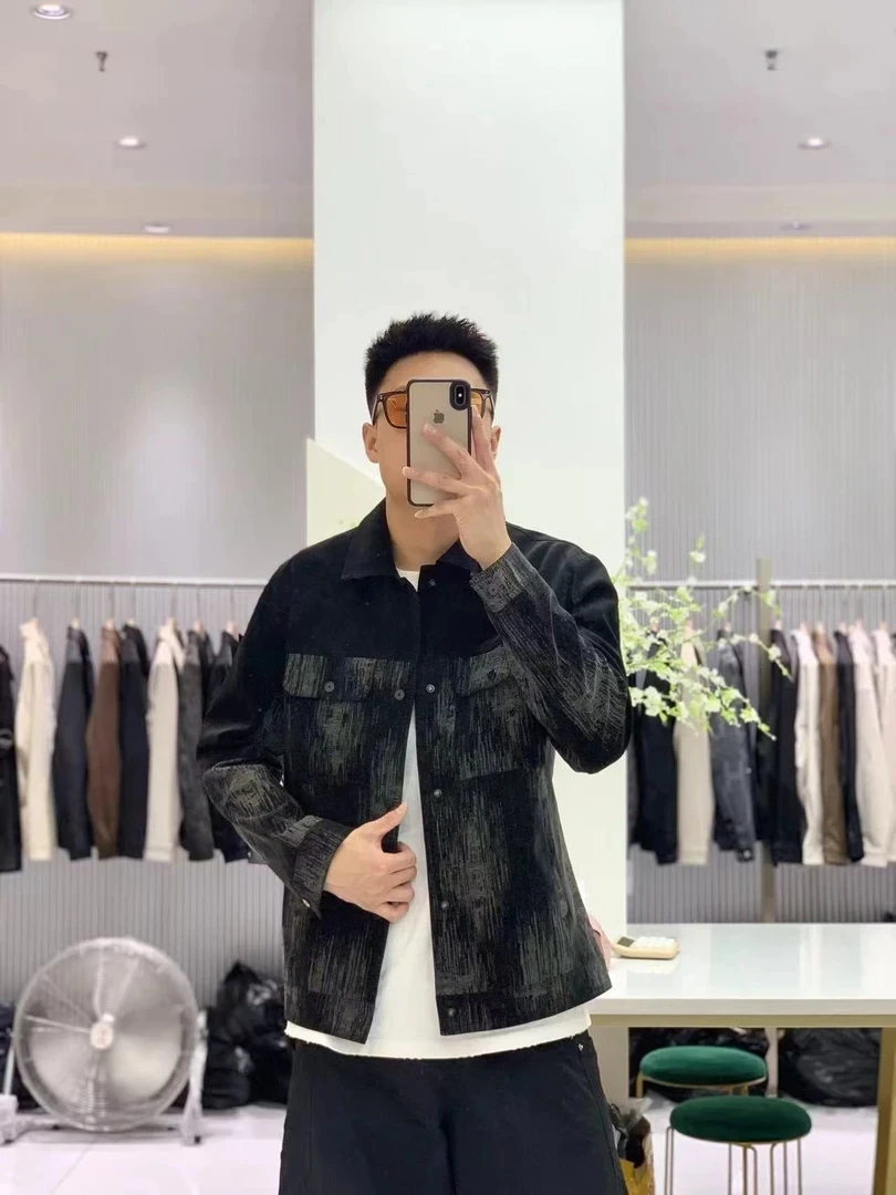 潮流新款男士拼接皮衣夹克外套9958