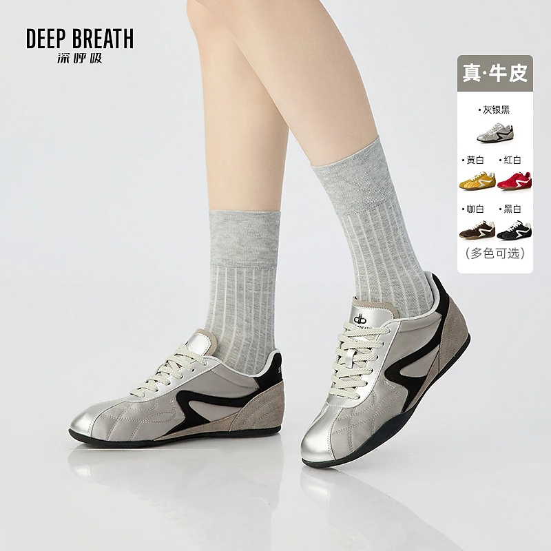 DEEP BREATH深呼吸女鞋平底低帮绑带流浪德训鞋休闲鞋AX12318