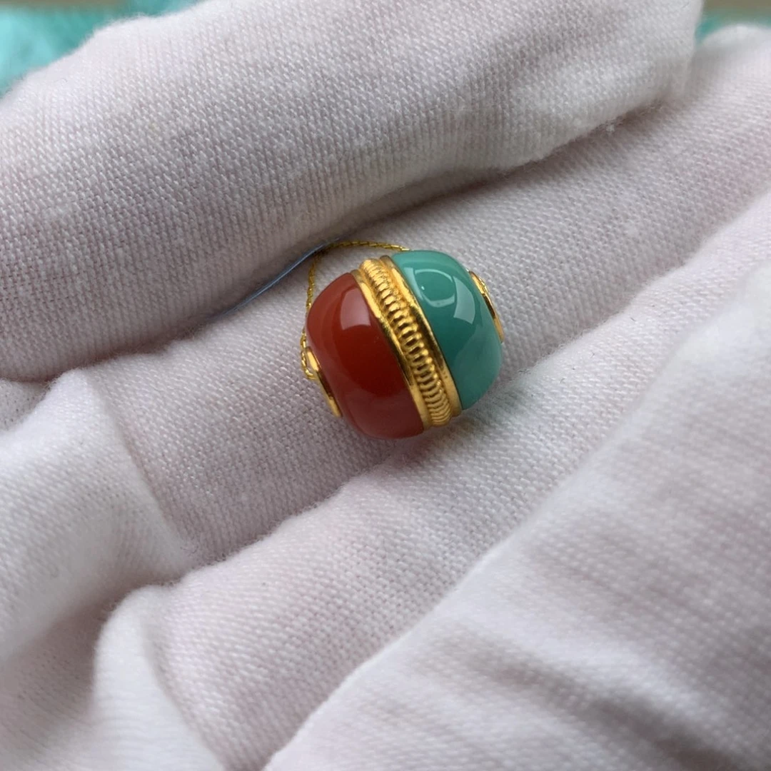 绿松石18K金镶嵌配饰