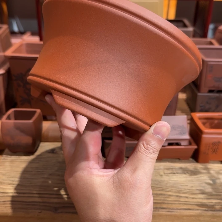 紫砂花盆原矿紫泥