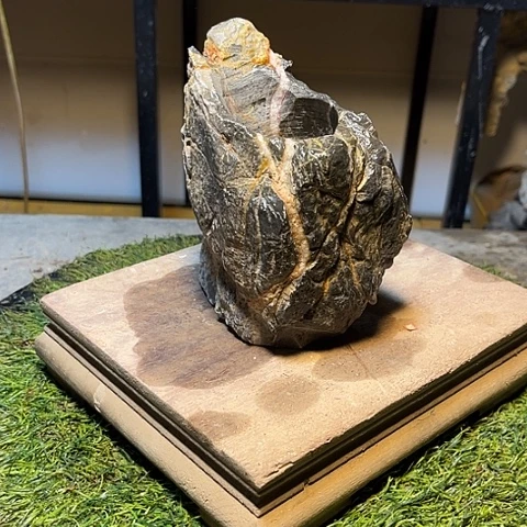 红陶灵璧石花盆老桩盆