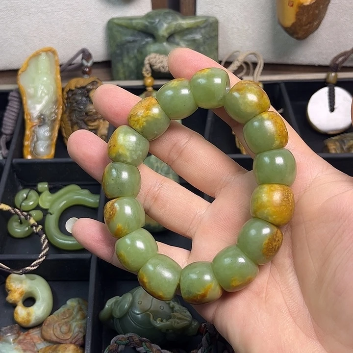 岫岩河磨玉（透闪石质玉）未镶嵌手链