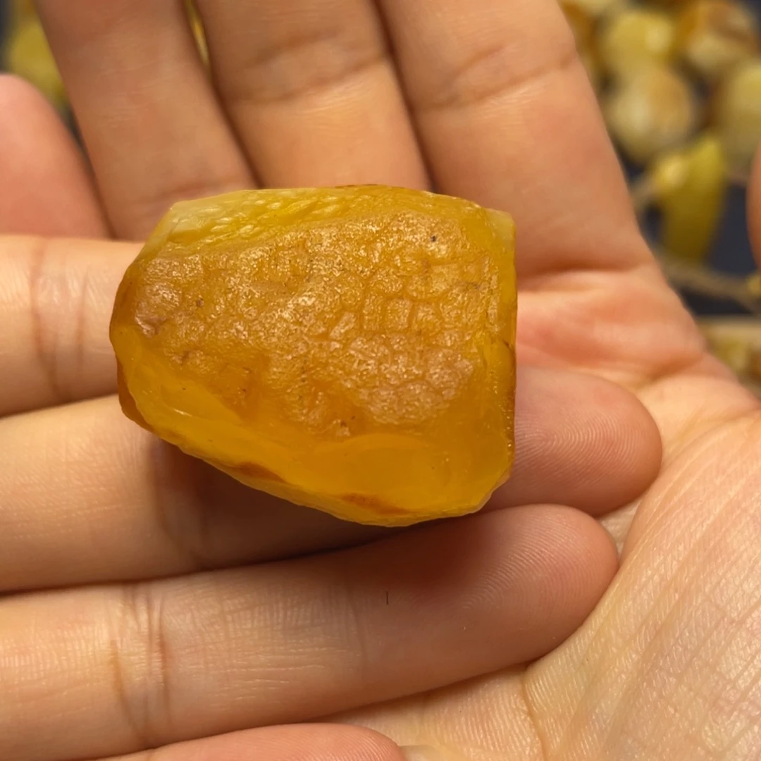 烟***火定制琥珀未镶嵌蜜蜡订制藏扣