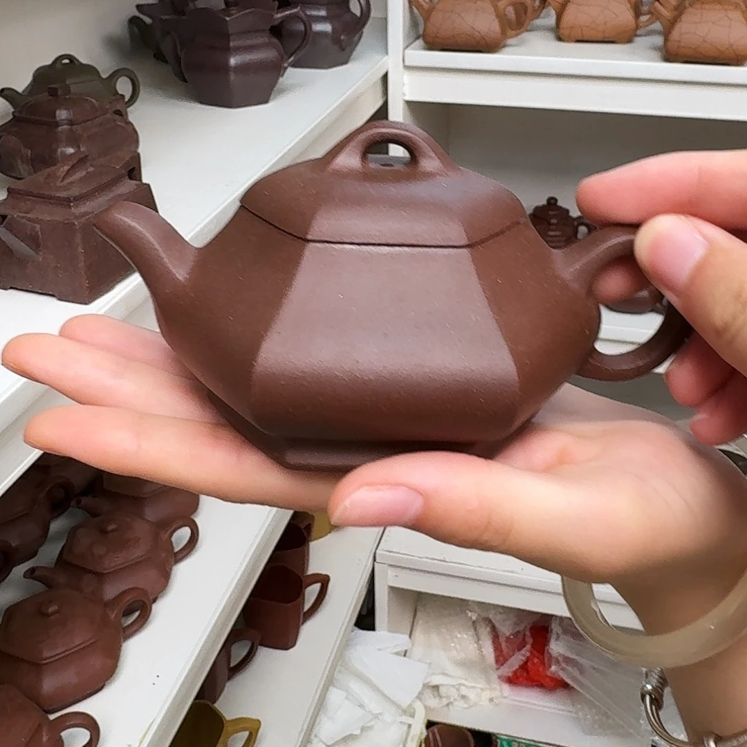 茶壶紫砂紫砂壶六方合欢200cc