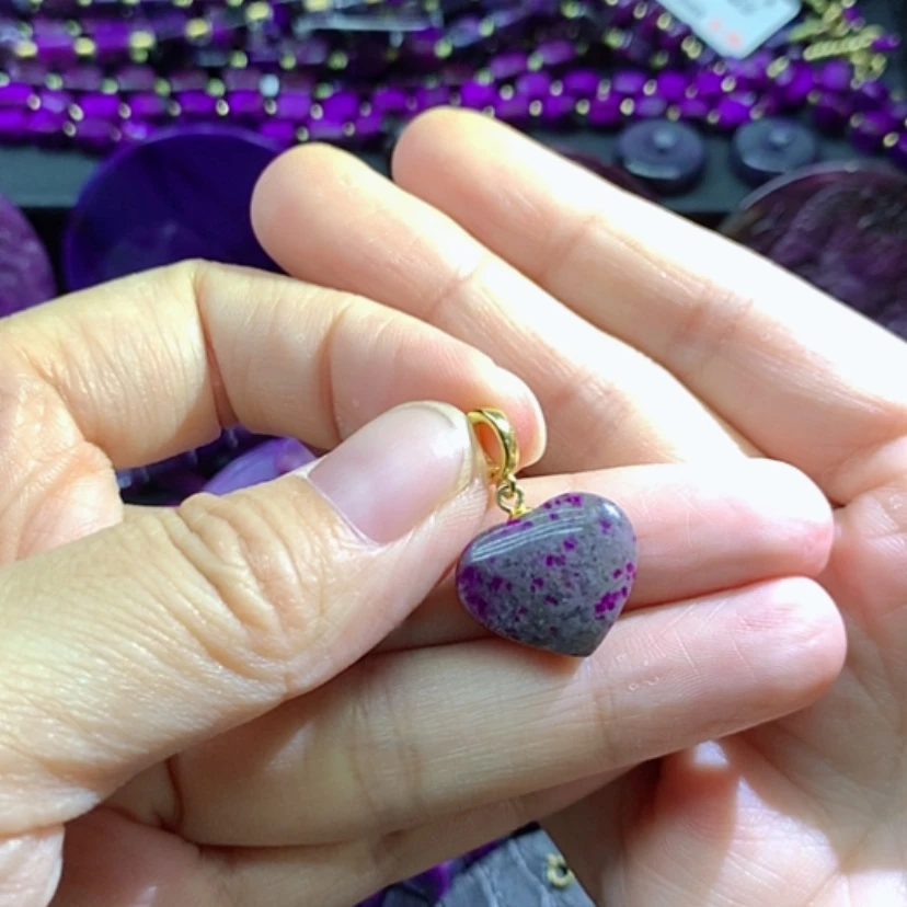 【闪购商品】苏纪石（舒俱来）银S925镀金镶嵌吊坠