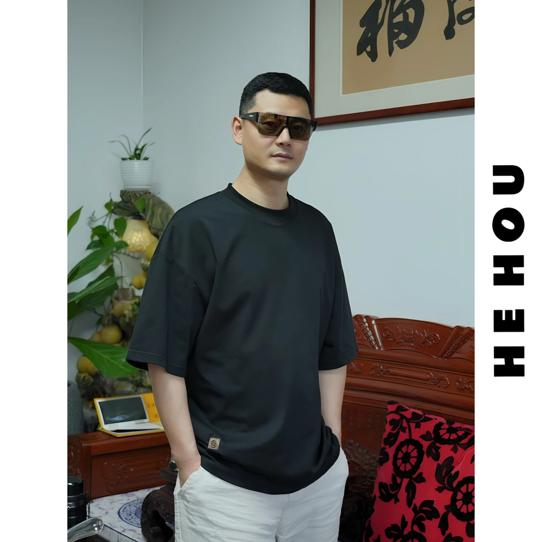 506655 和后男装 潮流休闲透气夏季气质舒适百搭高克重T恤