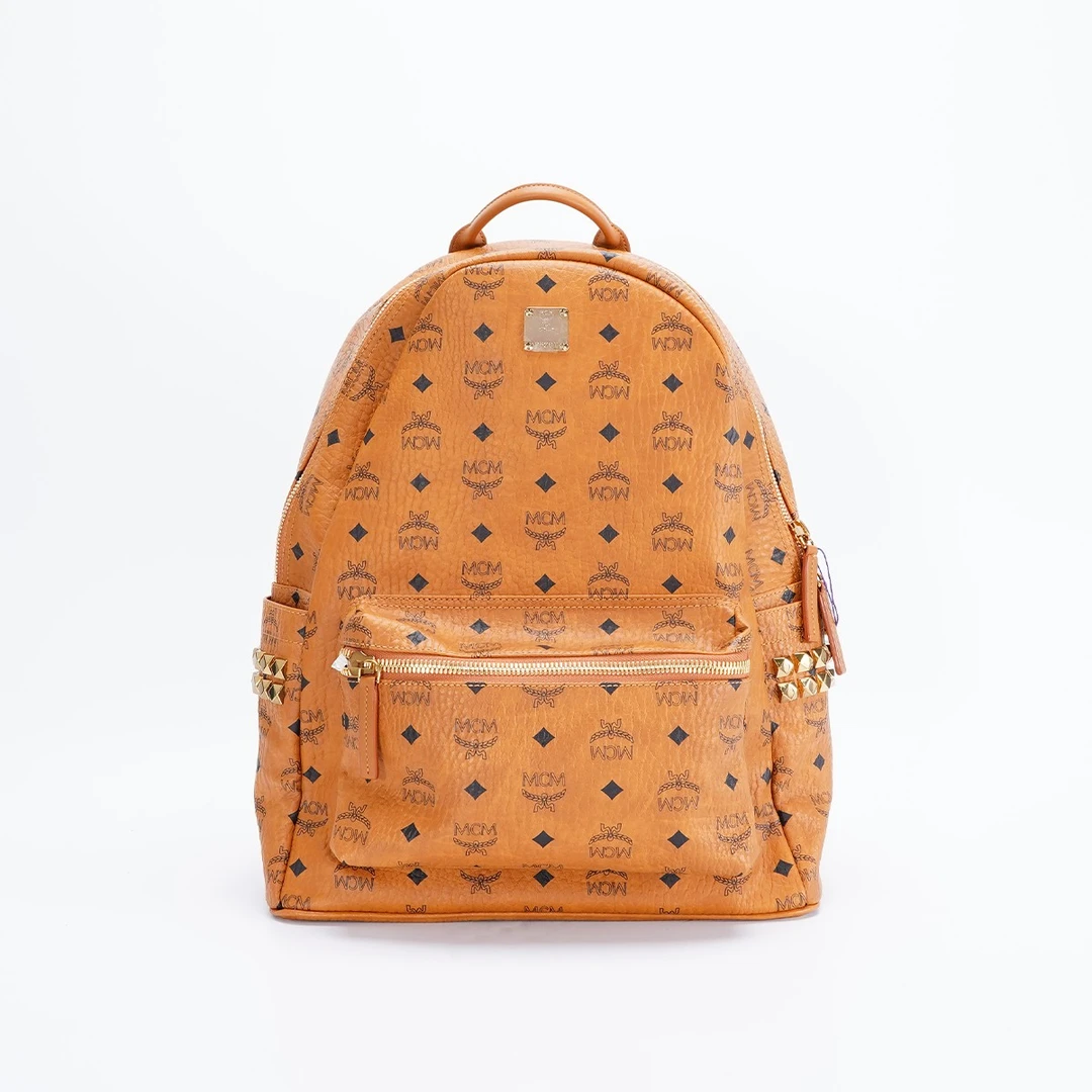 99新 MCM 【MCM专属】 双肩包大号新款干邑色/BG22007369