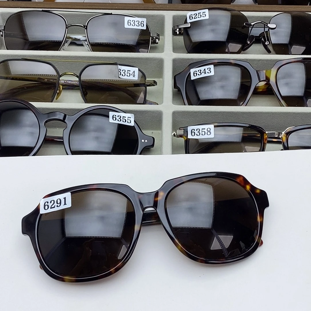 全框款800弯深茶大方圆天然茶水晶石头镜