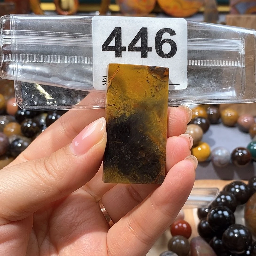 硅化玉天然北票树化玉方牌未镶嵌