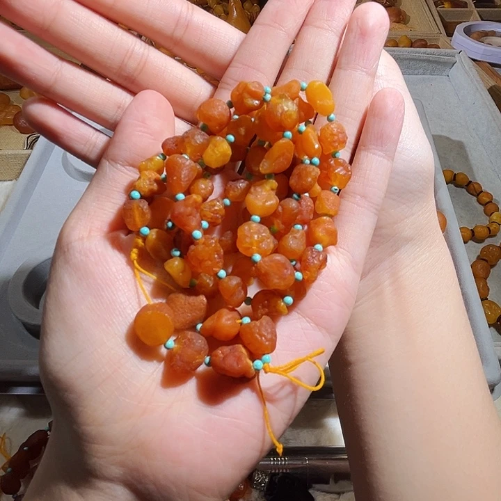 手链琥珀未镶嵌蜜蜡海漂项链