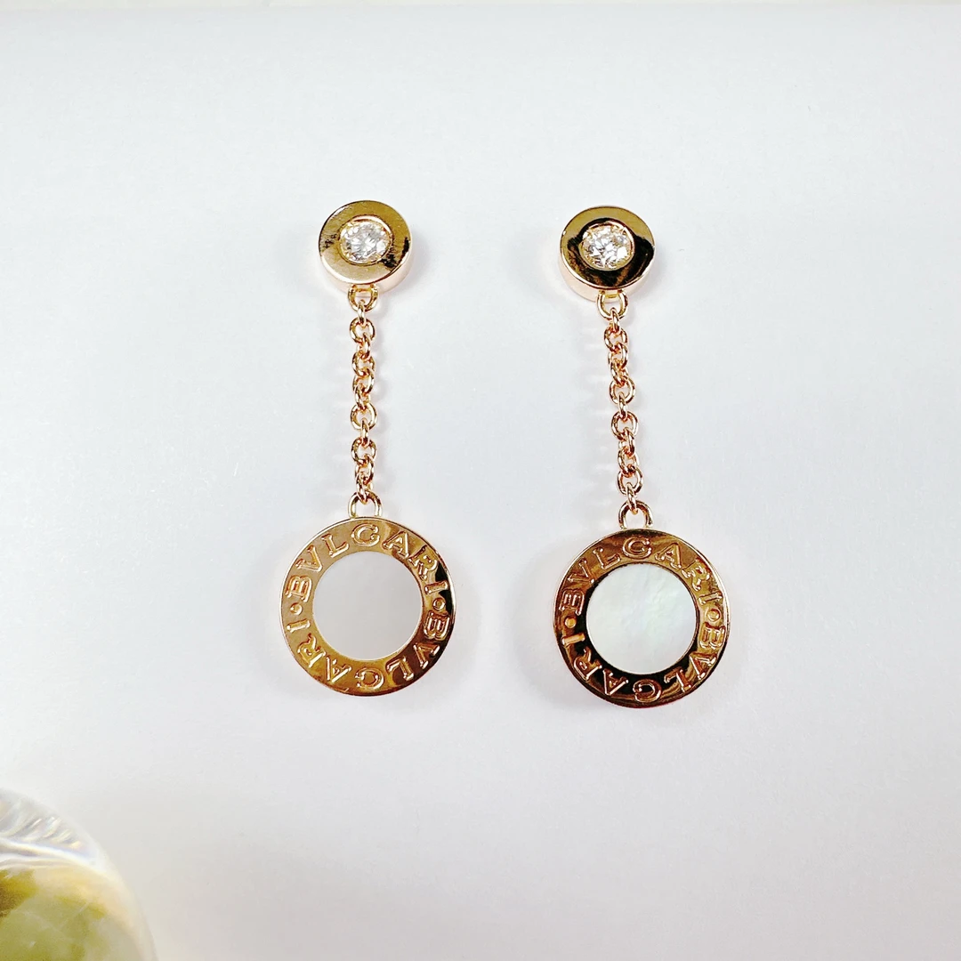 95新 宝格丽 安洁利严选圆盘系列/SK0124404 耳环