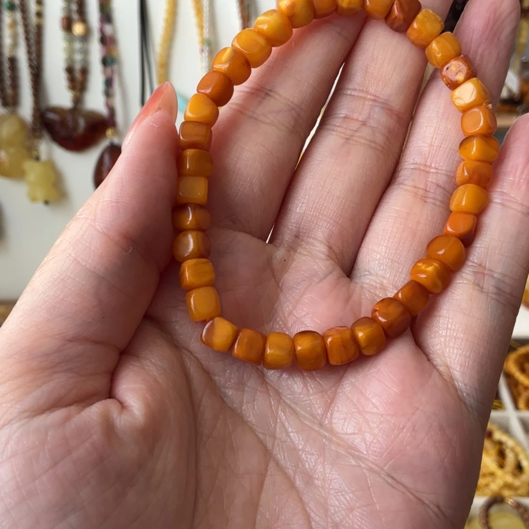 琥珀未镶嵌颈饰卡5方糖