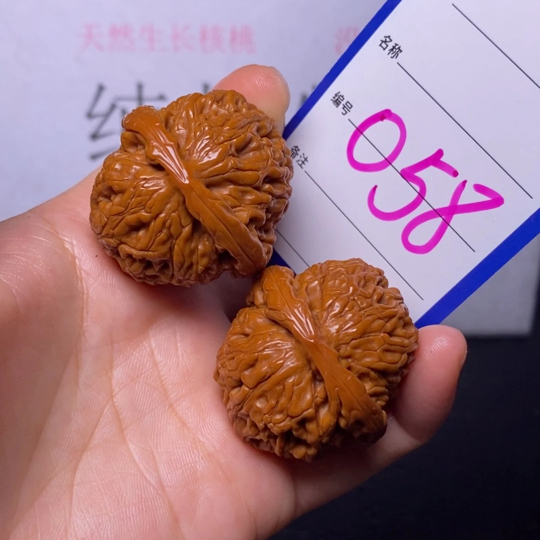 文玩核桃把件058/36.5水龙纹