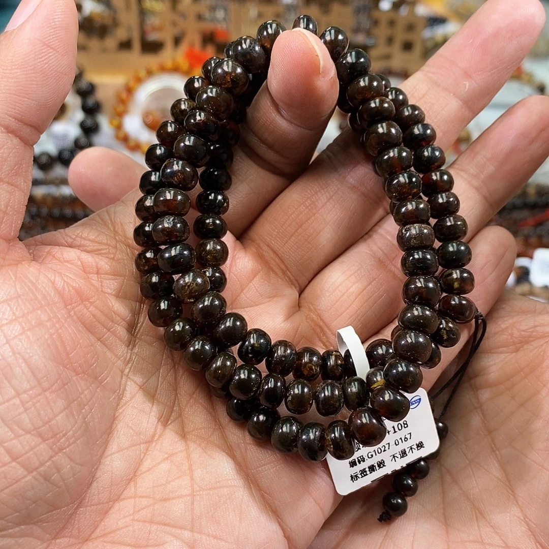 琥珀未镶嵌手链7血