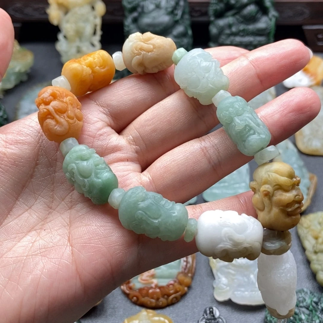 定制翡翠未镶嵌东***谷十八罗汉T