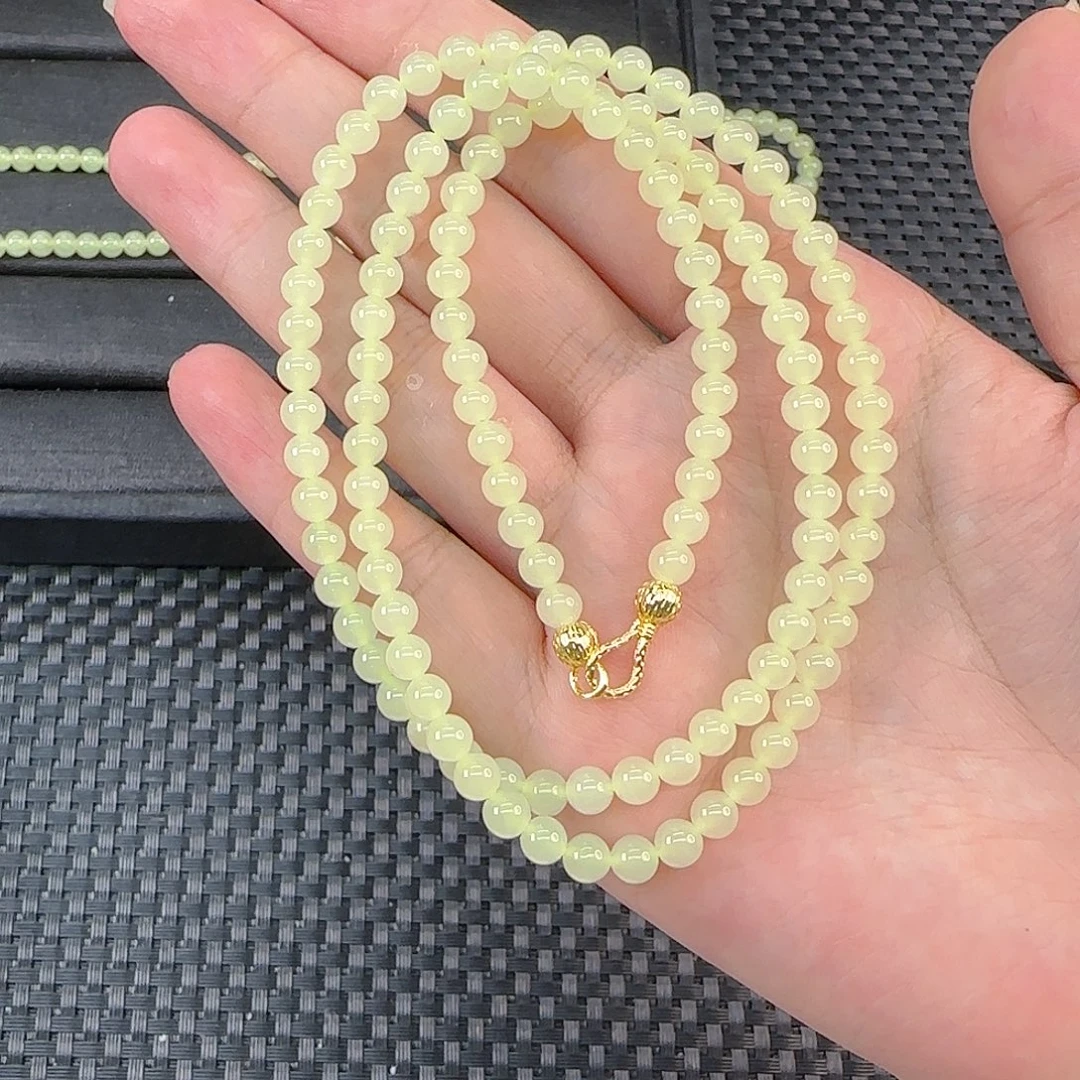 和田玉未镶嵌颈饰冰黄卡5 108