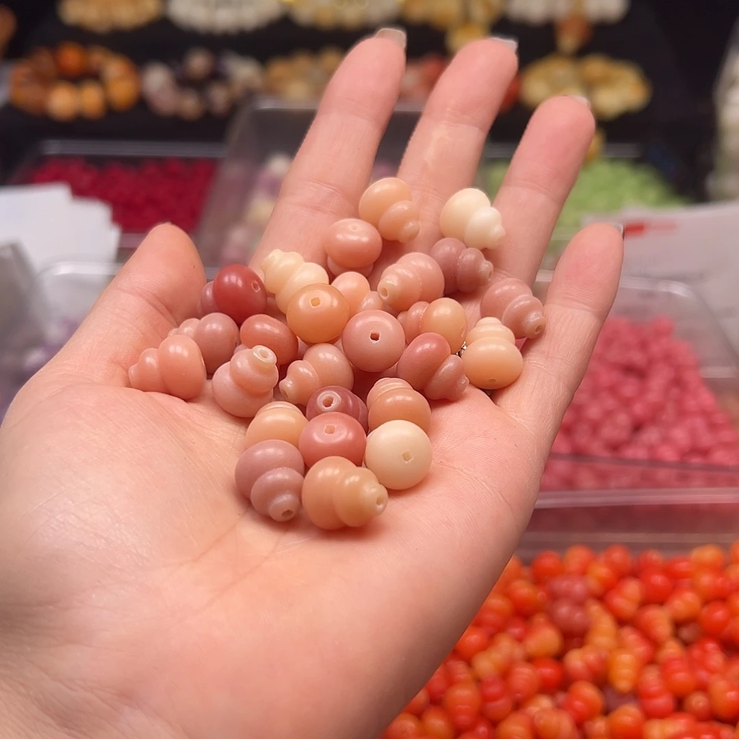 菩提根/象牙果手串卡14左右粉葫芦25颗