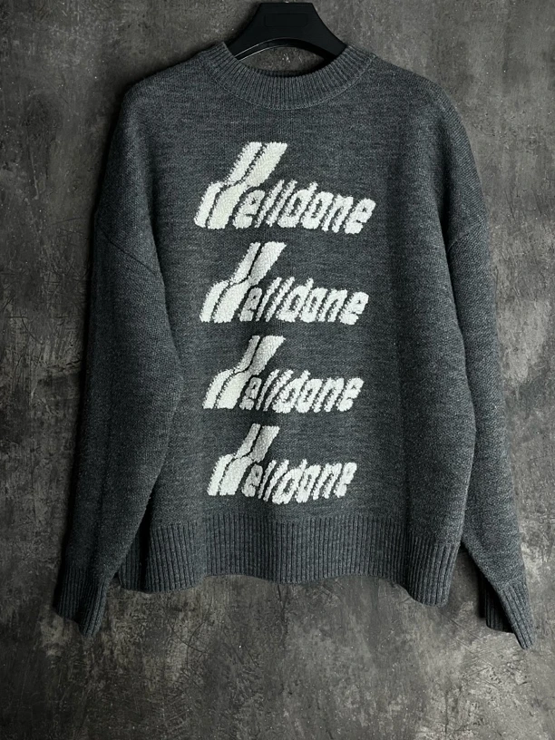 全新未使用 maje M码*1/We11done 弹幕logo毛衣/03288