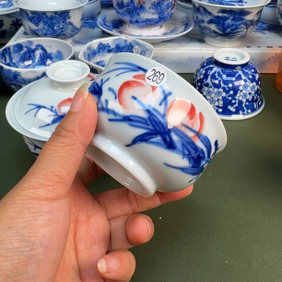 景德镇纯手绘茶具圆圆299