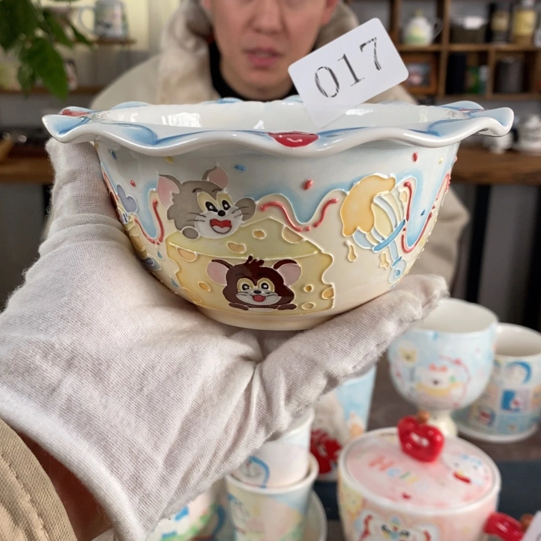 瓷片景德镇釉下彩手绘