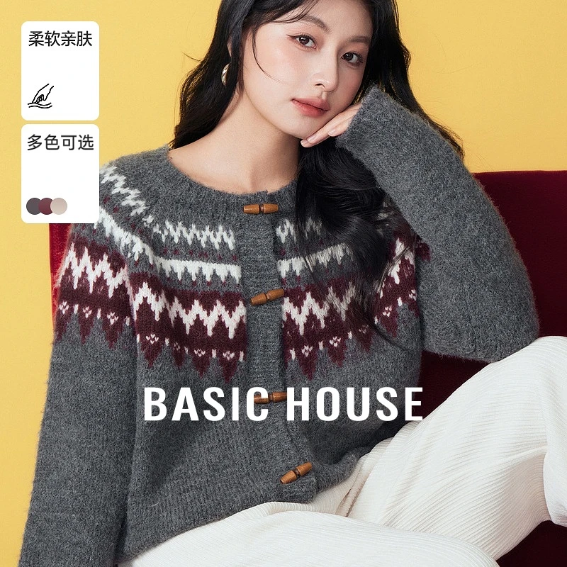 【陈大可专属】费尔岛慵懒风高级感女毛衣-B06245S3502