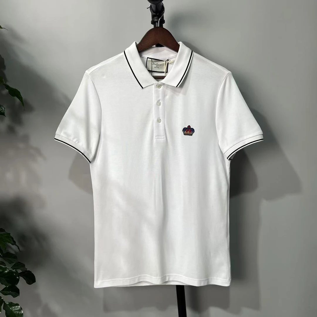 K-17（瑕疵 介意勿拍）海港城奢牌男款白色Polo短袖T恤 C4308 B1