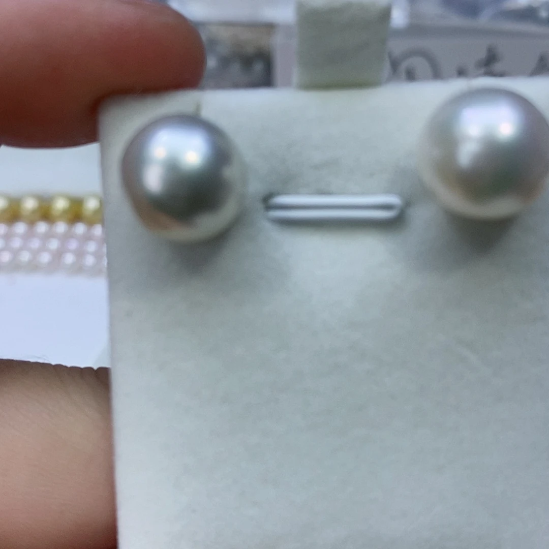 海水珍珠耳饰18K金镶嵌