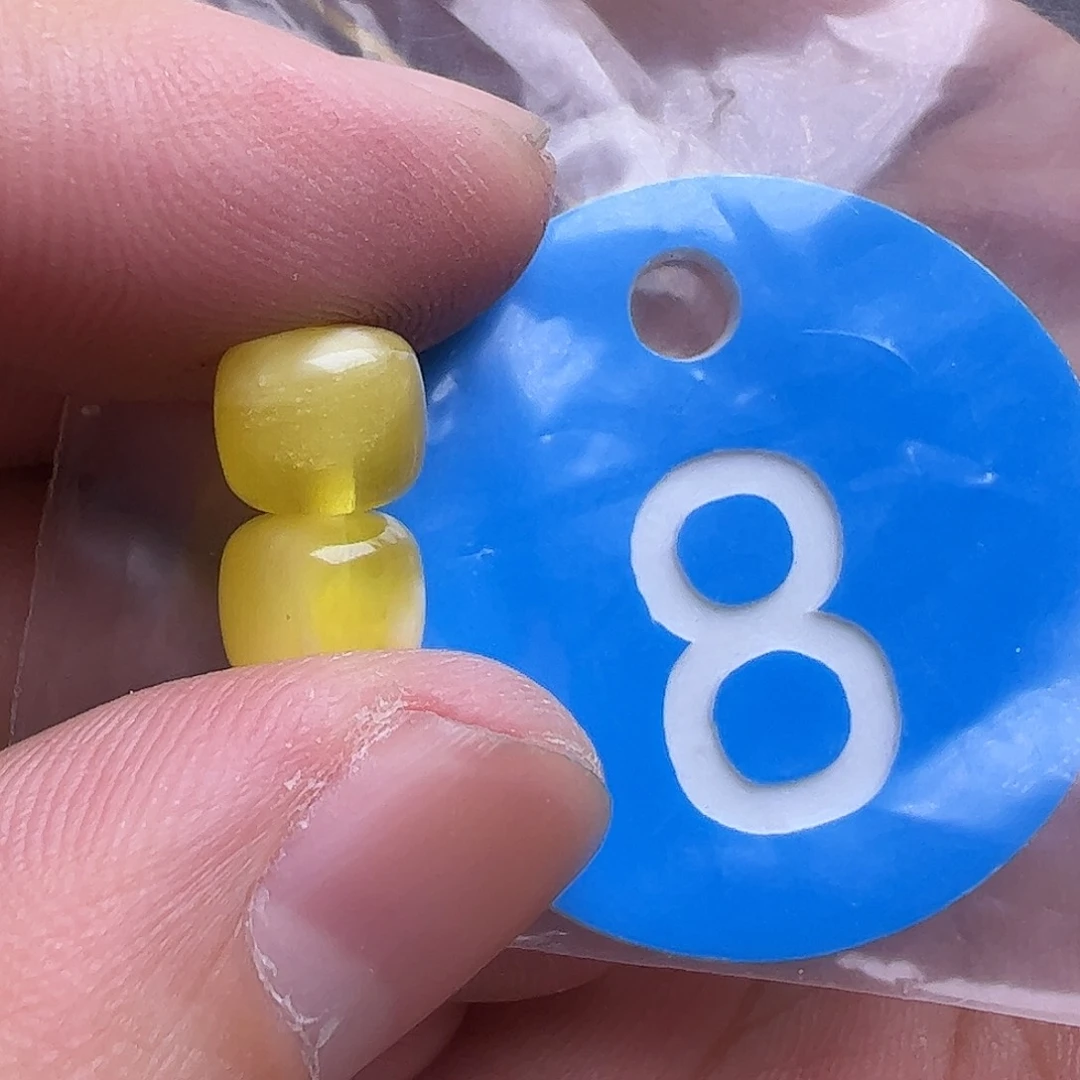 蜜蜡未镶嵌珠宝奇石8mm微花粉