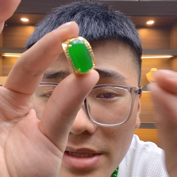 未镶嵌戒指翡翠高端时尚豪镶马鞍戒