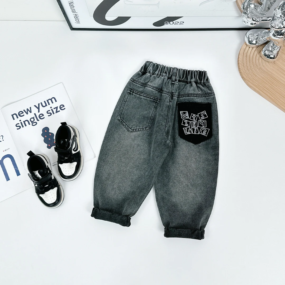 男童裤子春秋款儿童牛仔裤2025新款春装潮 CXF3566 悠悠童话童装