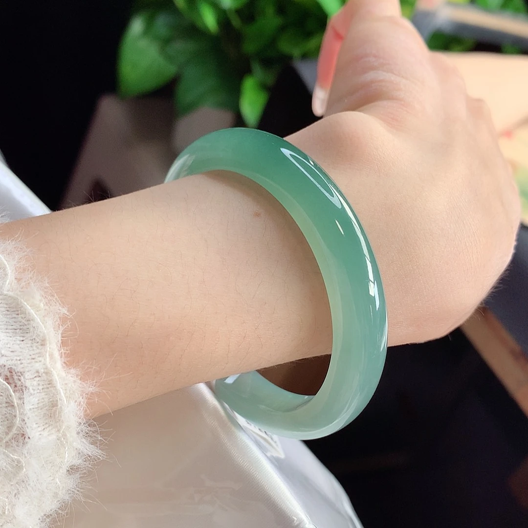 未镶嵌手镯翡翠天然A货翡翠53-55小万主播强推油亮12号