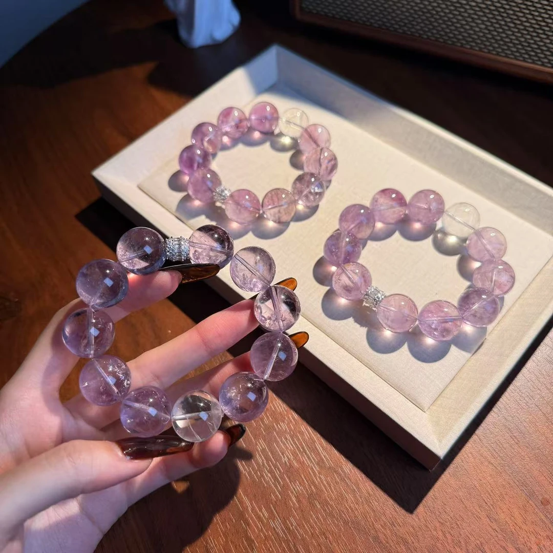 紫阿塞紫水晶手串手链 颜色微差多样性发其一ZF388