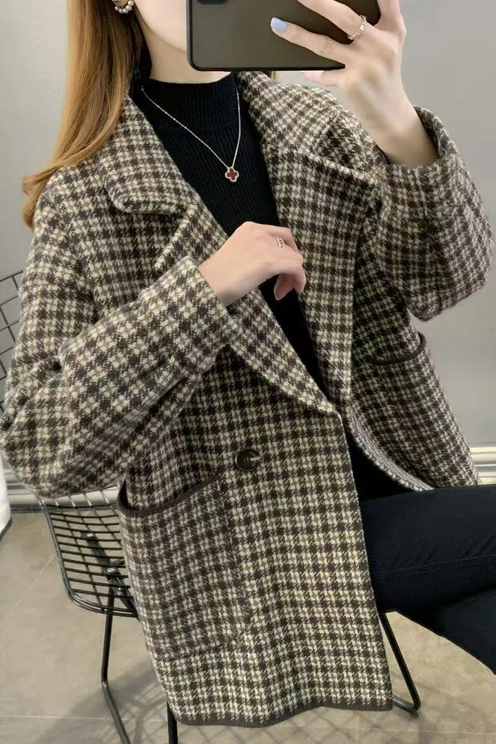 31-50号秋冬女装新款2025爆款外套女士大衣中长款加厚针织衫开衫