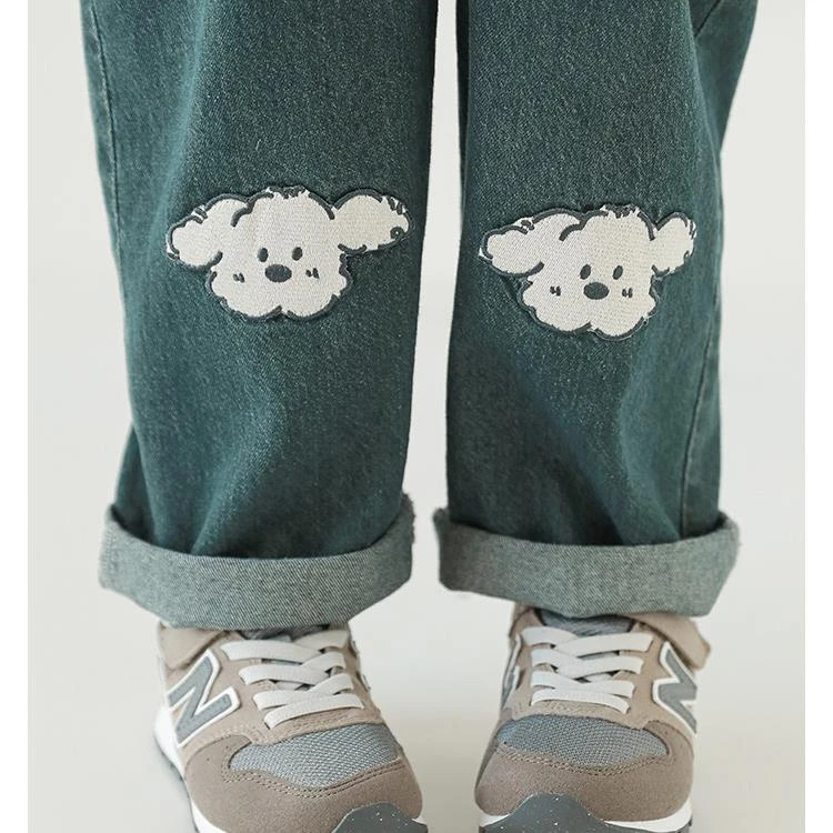 幼悠【元气修狗】春壹波时尚女童贴标牛仔裤 GN5816 GN5817 GN5818