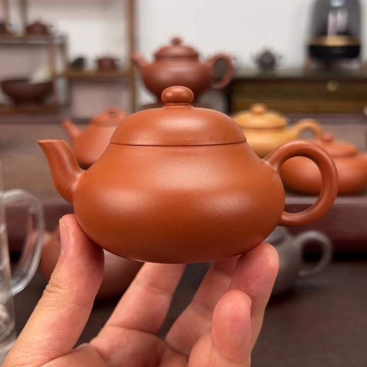 茶壶紫砂赵庄朱泥 130 毫升