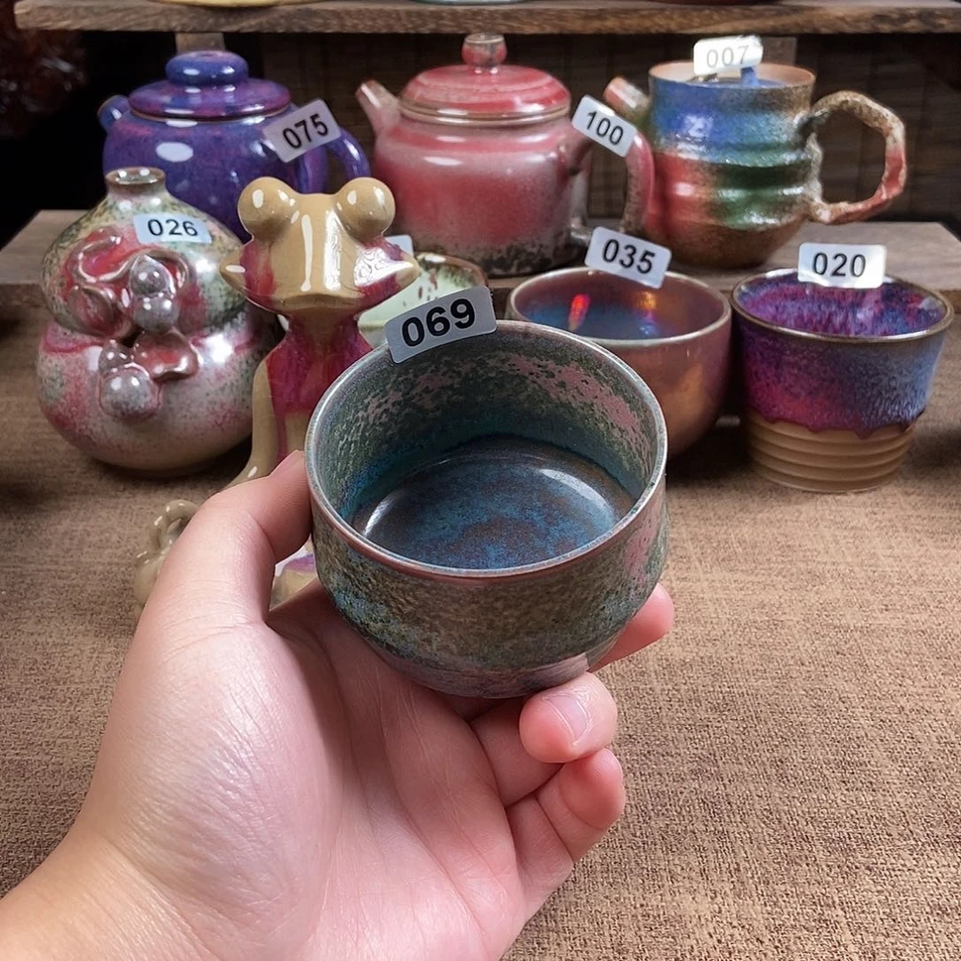 瓷片钧瓷茶壶艺术