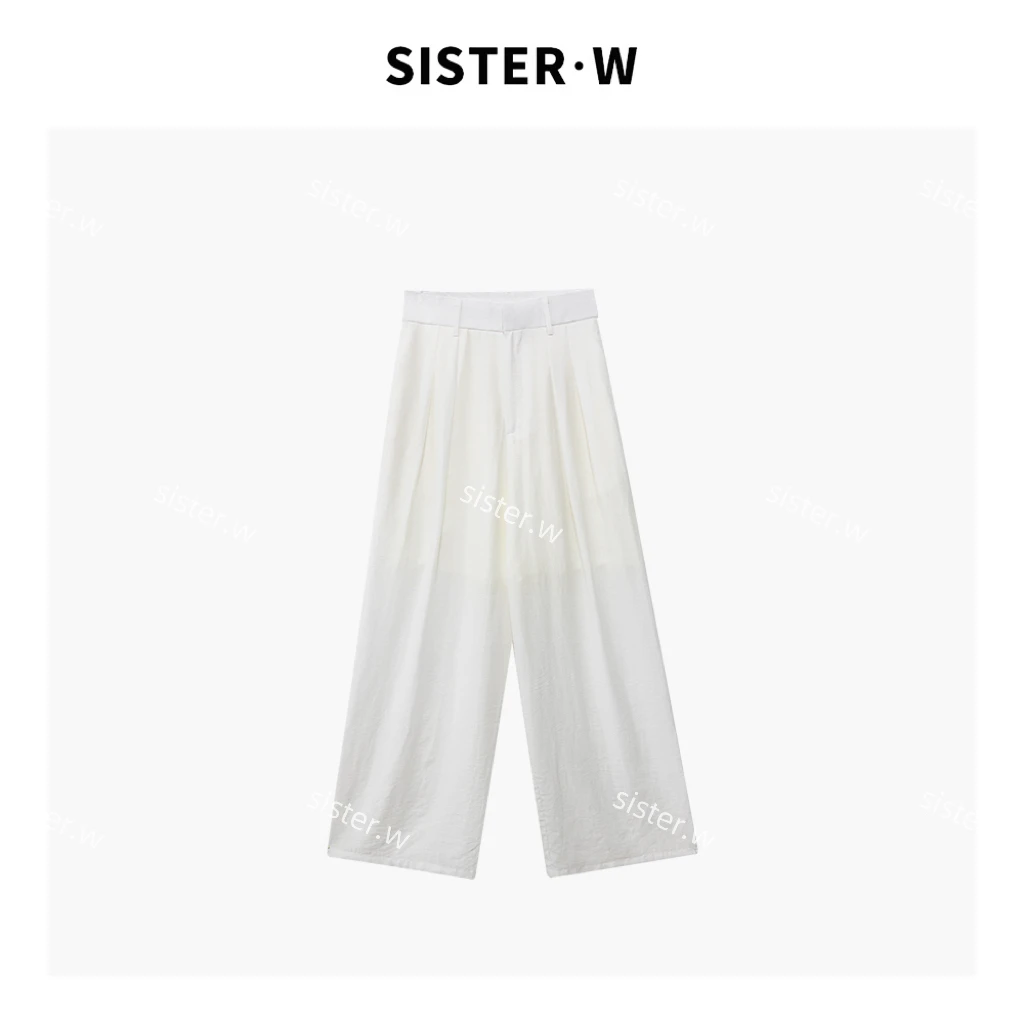 新款流行百搭垂感宽松慵懒风长裤  6089