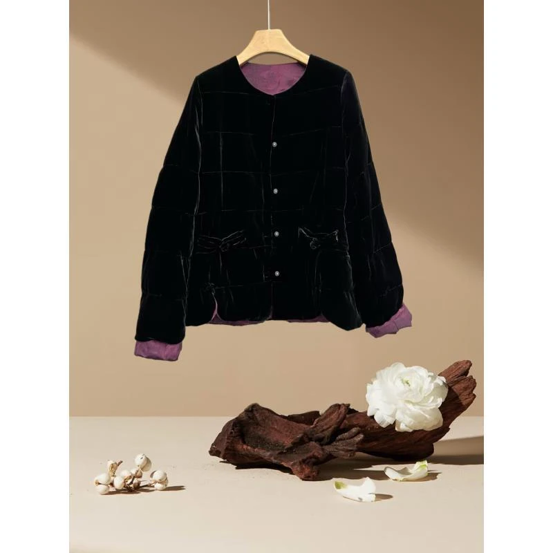 【奥兰多多&杨子家轻奢定制】丝绒短款羽绒服79763