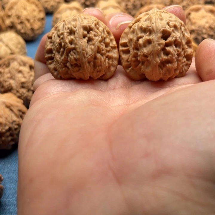 红***蛋把件桃核三角白狮子