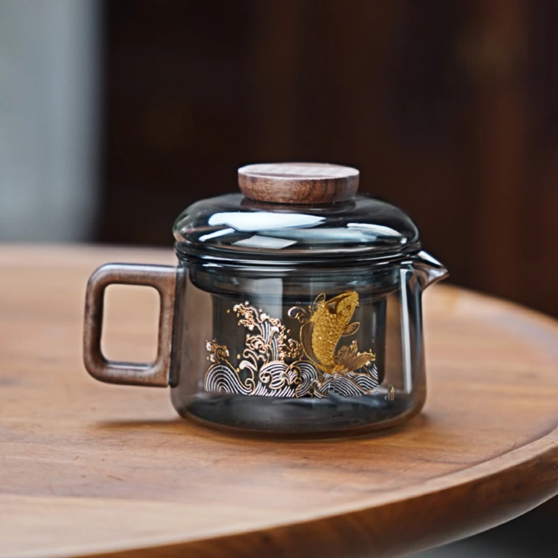 玻璃泡茶壶迷你泡茶玻璃小茶壶一人用小容量绿茶专用泡茶器
