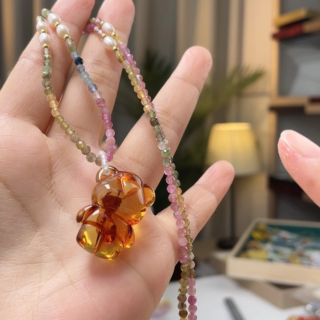 琥珀裸石未镶嵌琥珀吊坠