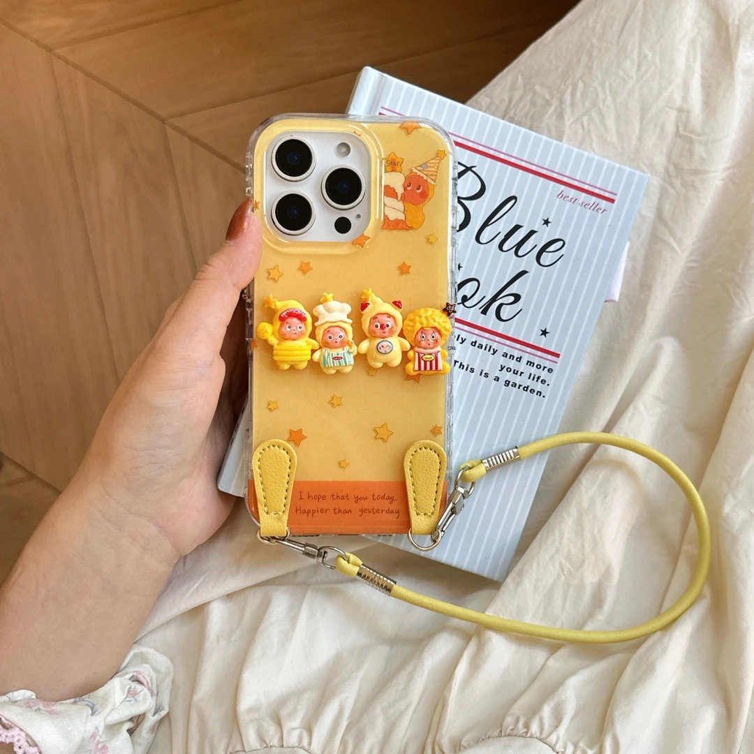 立体配件小星星人适用于苹果16/15/14/13/promax手机壳iphone16pr