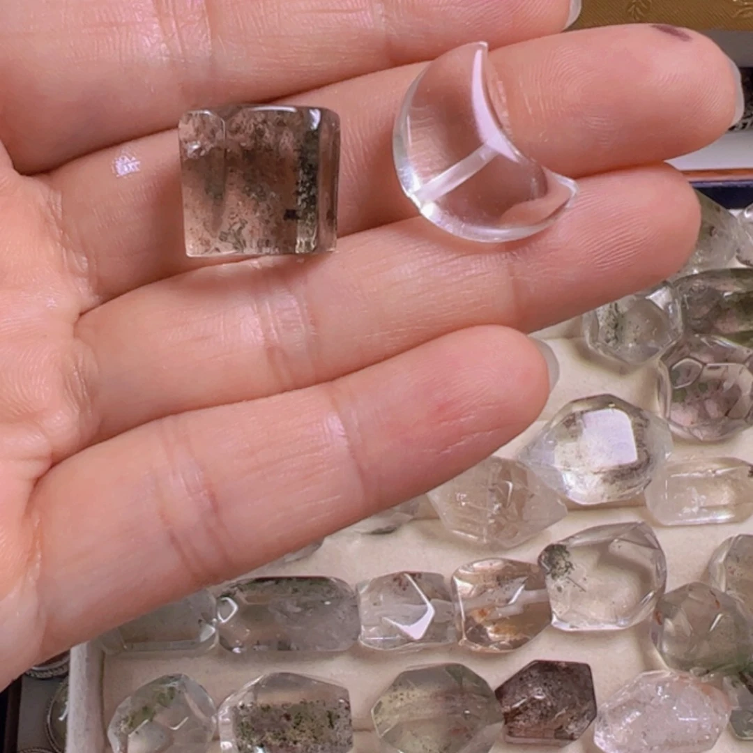 水晶手链银S800镀金镶嵌月***恼