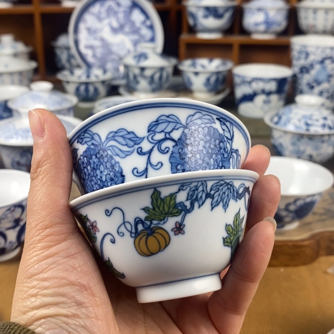 自***天瓷片景德镇陶瓷手绘茶器647388
