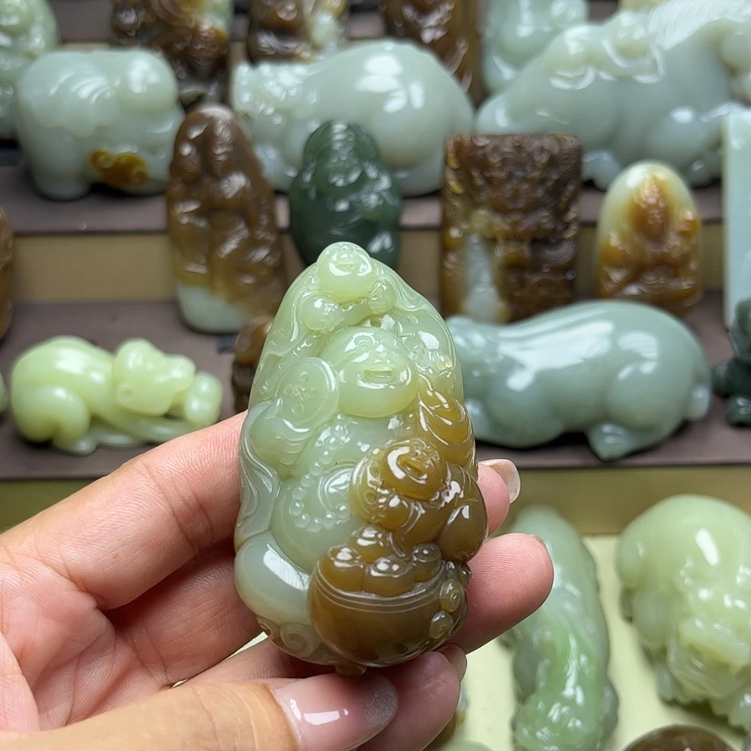 和田玉未镶嵌挂件